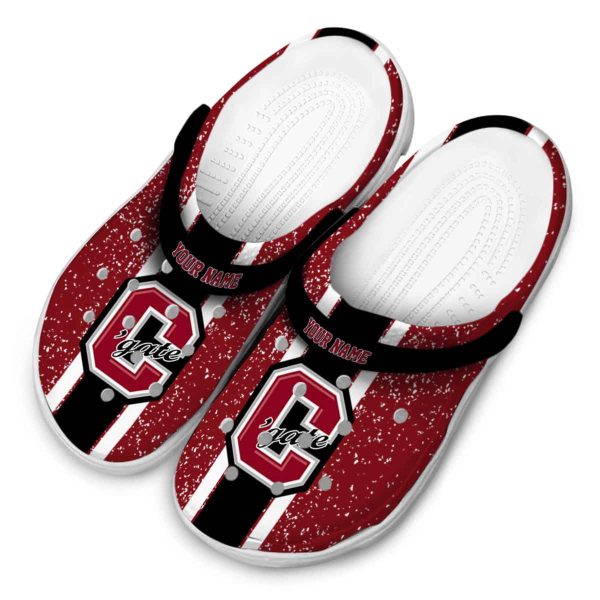 personalized colgate raiders vertical stripes clog latest model
