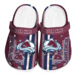 personalized colorado avalanche contrasting stripes clog best selling
