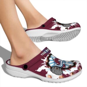personalized colorado avalanche gripping hand clog fashion forward