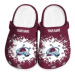 personalized colorado avalanche splatter background clog best selling