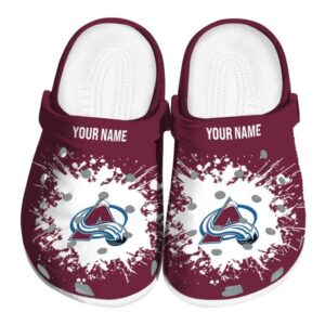 personalized colorado avalanche splatter background clog best selling
