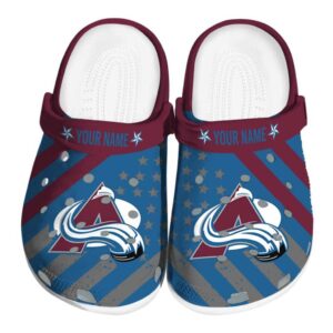 personalized colorado avalanche star spangled graphic clog best selling