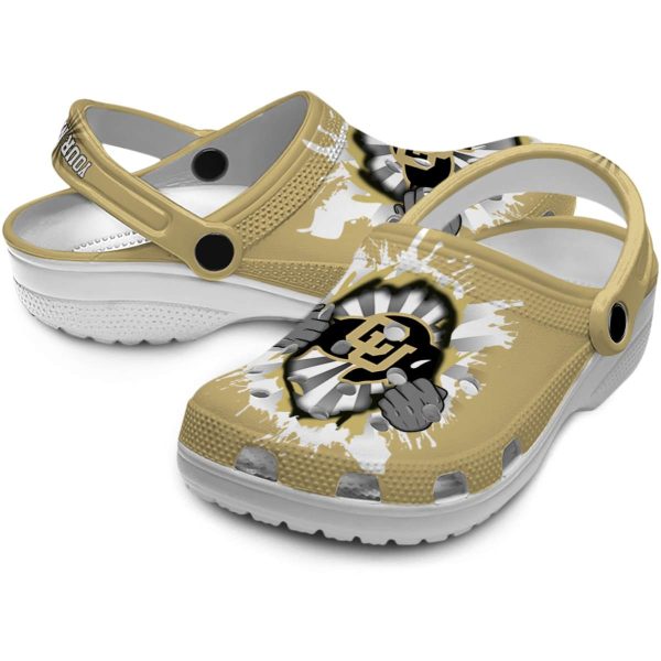 personalized colorado buffaloes gripping hand clog high quality