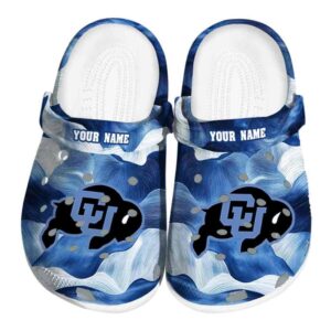 personalized colorado buffaloes ocean waves clog best selling