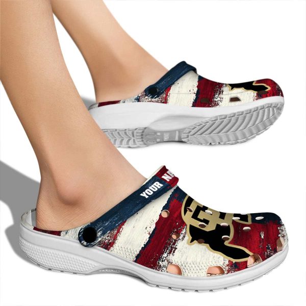 personalized colorado buffaloes patriotic stripes clog fashion forward