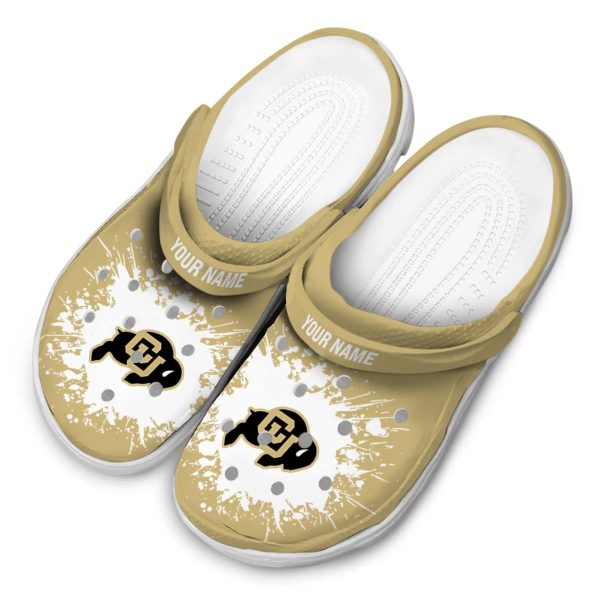 personalized colorado buffaloes splatter background clog latest model