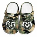 personalized colorado state rams camouflage craze clog best selling