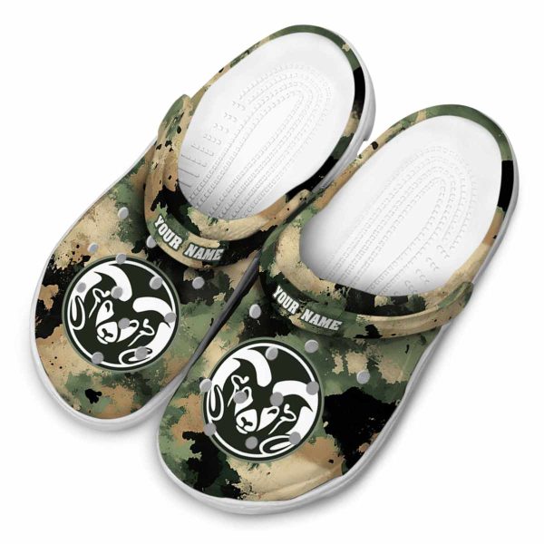 personalized colorado state rams camouflage craze clog latest model