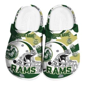 personalized colorado state rams football helmet clog best selling
