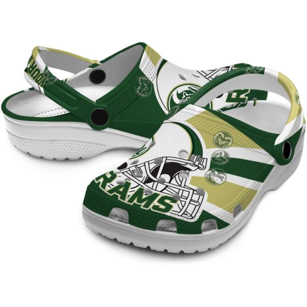personalized colorado state rams football helmet clog high quality