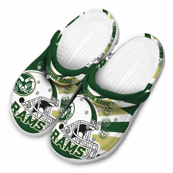 personalized colorado state rams football helmet clog latest model