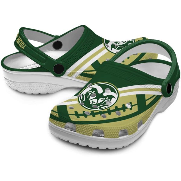personalized colorado state rams football motif clog high quality