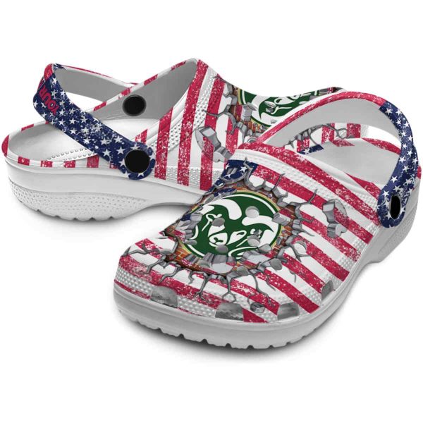 personalized colorado state rams freedom splinter clog high quality