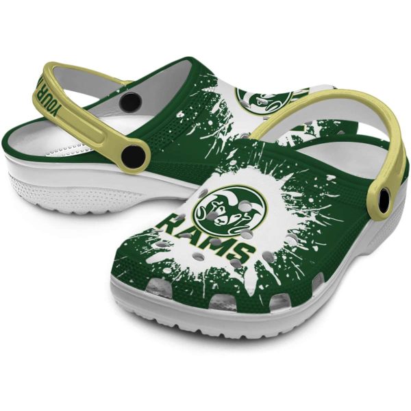 personalized colorado state rams splash art clog high quality