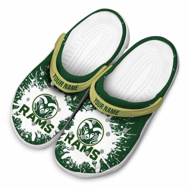 personalized colorado state rams splash art clog latest model