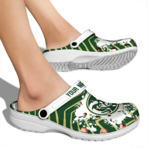 personalized colorado state rams zigzag paint burst clog fashion forward