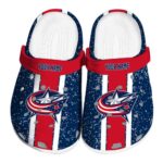 personalized columbus blue jackets vertical stripes clog best selling