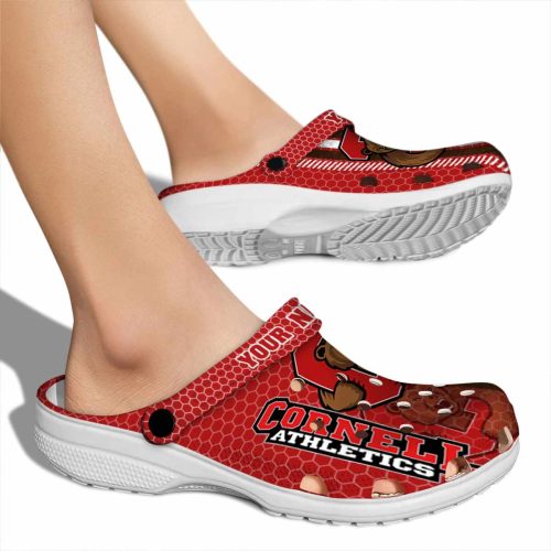 personalized cornell big red contrasting stripes clog fashion forward