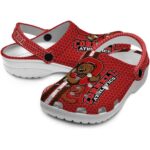 personalized cornell big red contrasting stripes clog best selling