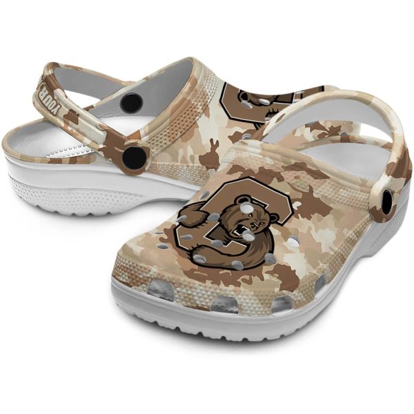 personalized cornell big red desert camo clog high quality