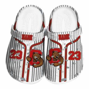 personalized cornell big red pinstripe pattern clog best selling