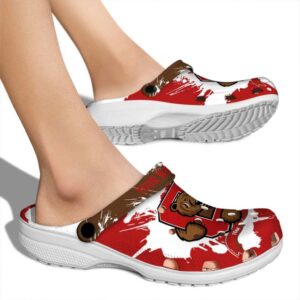 personalized cornell big red splatter pattern clog fashion forward