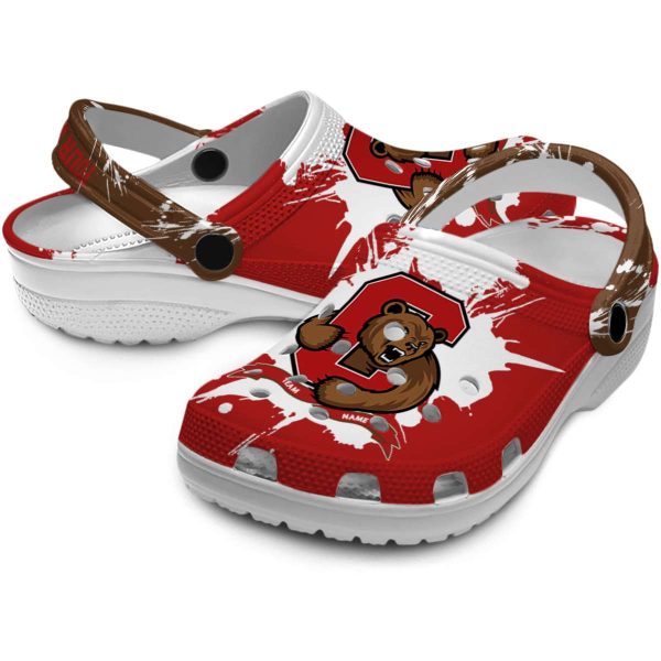 personalized cornell big red splatter pattern clog high quality