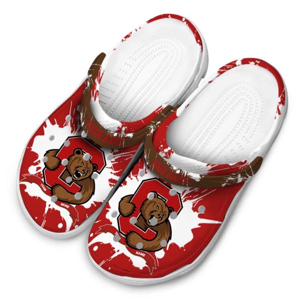personalized cornell big red splatter pattern clog latest model
