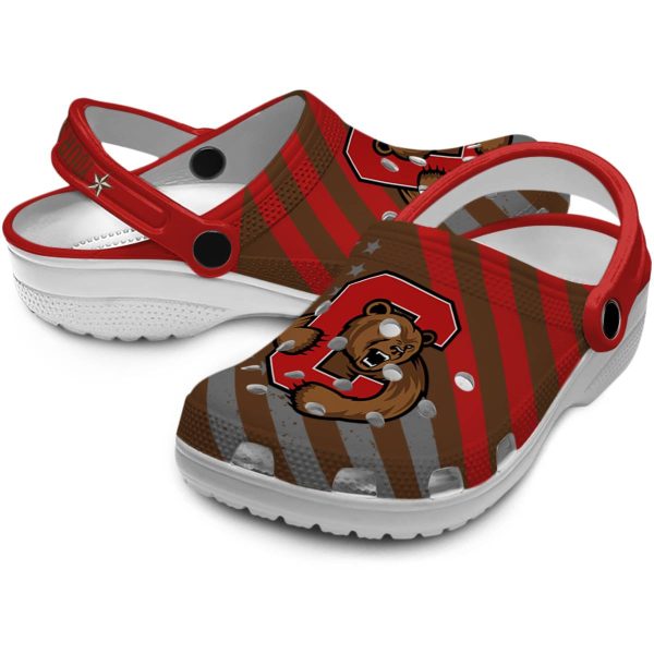 personalized cornell big red star spangled graphic clog high quality