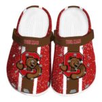 personalized cornell big red vertical stripes clog best selling