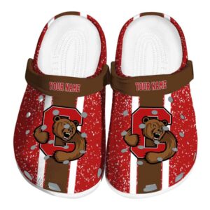 personalized cornell big red vertical stripes clog best selling