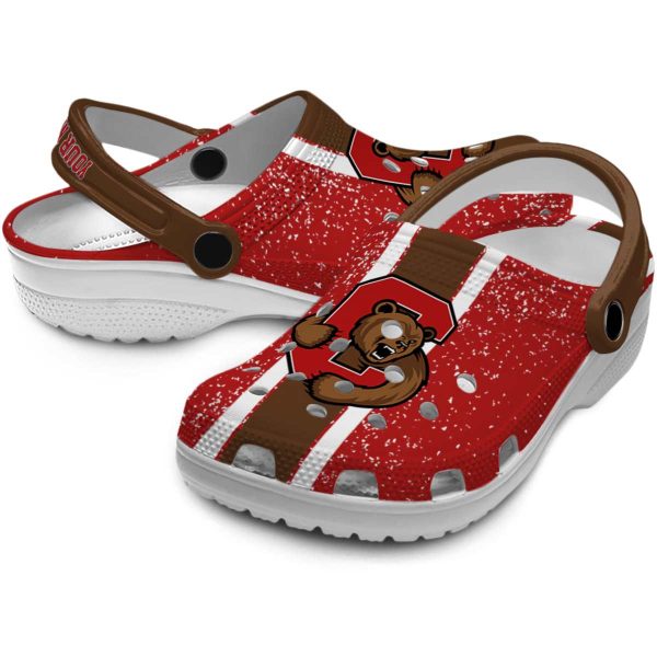 personalized cornell big red vertical stripes clog high quality