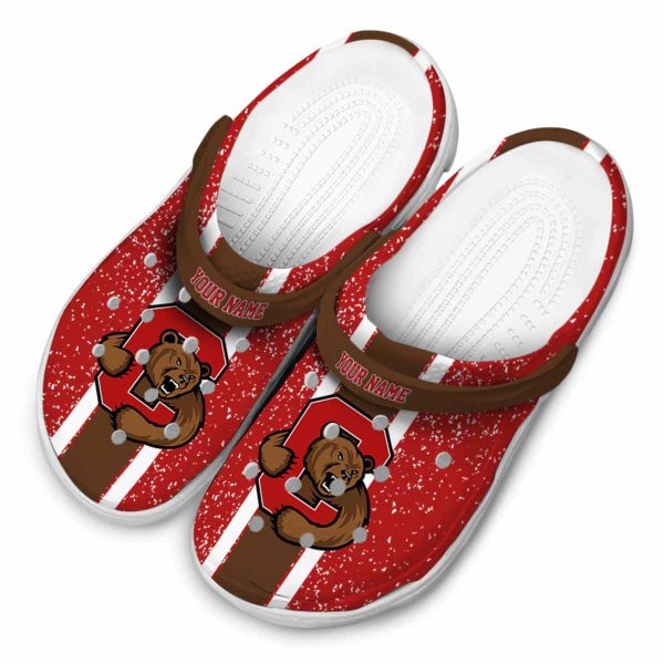 personalized cornell big red vertical stripes clog latest model