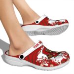 personalized cornell big red zigzag paint burst clog best selling