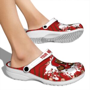 personalized cornell big red zigzag paint burst clog fashion forward
