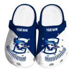 personalized creighton bluejays baseball motif clog best selling