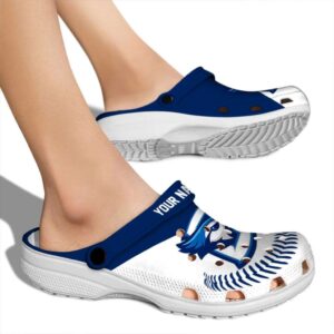 personalized creighton bluejays baseball motif clog fashion forward