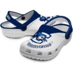 personalized creighton bluejays baseball motif clog best selling