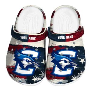 personalized creighton bluejays patriotic stripes clog best selling