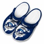 personalized creighton bluejays splash motif background clog best selling