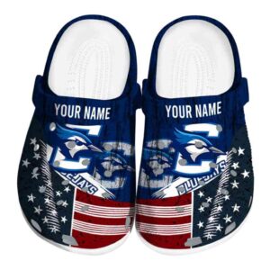 personalized creighton bluejays star spangled side pattern clog best selling