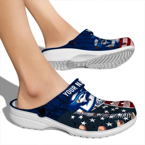 personalized creighton bluejays star spangled side pattern clog fashion forward