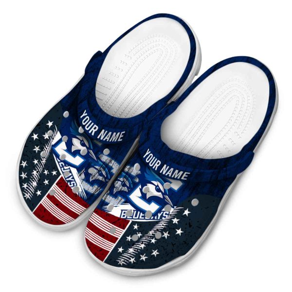 personalized creighton bluejays star spangled side pattern clog latest model