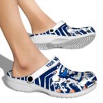 personalized creighton bluejays zigzag paint burst clog best selling