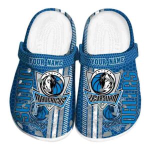 personalized dallas mavericks contrasting stripes clog best selling