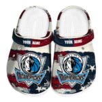 personalized dallas mavericks patriotic stripes clog best selling