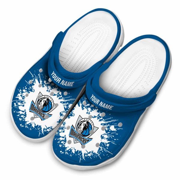 personalized dallas mavericks splatter background clog latest model