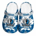 personalized dallas mavericks splatter pattern clog best selling