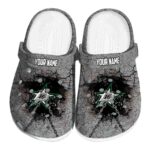 personalized dallas stars cracked ground texture clog best selling