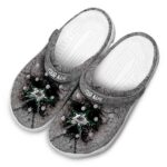 personalized dallas stars cracked ground texture clog best selling